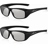 AoHeng Cinema Passive 3D Glasses Large Frame,Clearer,Brighter,for RealD 3D Movie(2 Pack)