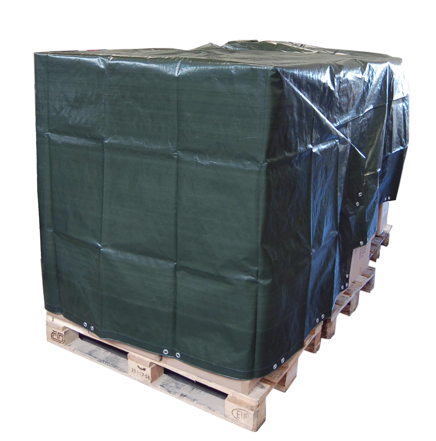 HOME It® Heavy Duty Tarpaulin 2-Layer 180gsm 2.5 x 4m (10m²), Double Laminated, Water-Repellent & UV Resistant, Aluminium Eyelets, Reinforced Corners, Dark Green/Black