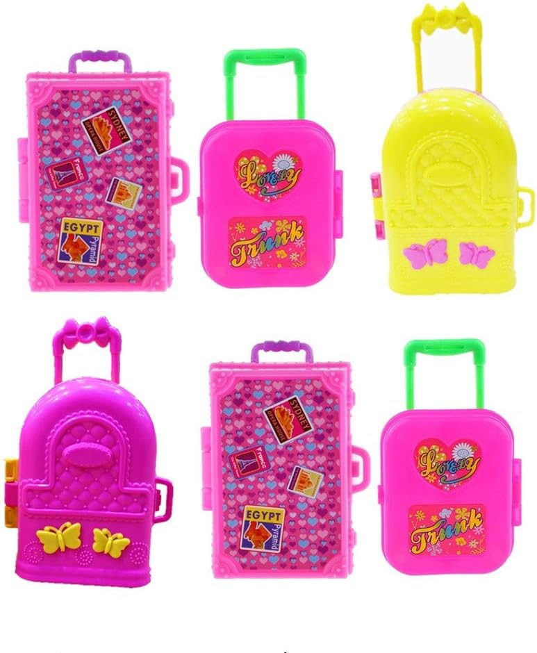 ButyYI Cute Miniature Travel Case Box Mini Plastic Luggage Box Suit for Doll Decoration Accessory (A)