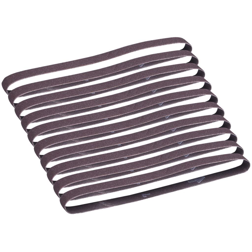 SW-Stahl S3295-5 Sanding Belt Set Grit 80 + 120 + 180 I Suitable for Belt Sanders S3295 I 10 x 330 mm I Coarse & Medium Grit I 15 Pieces