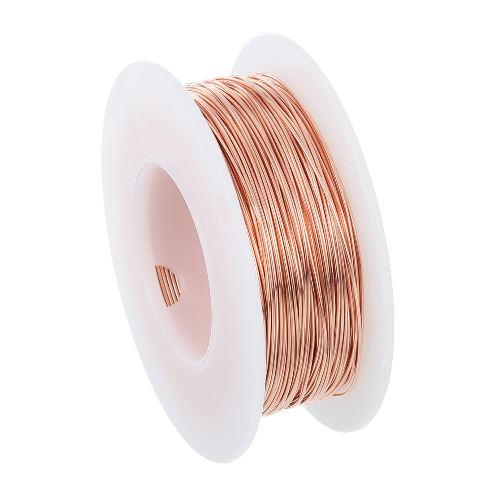PATIKIL 164 Feet 99.9% Solid Bare Copper Wire, 24 Gauge Pure Copper Wire 0.5mm Soft Beading Wire Metal Plant Stem Ties for Jewelry Craft (50m)