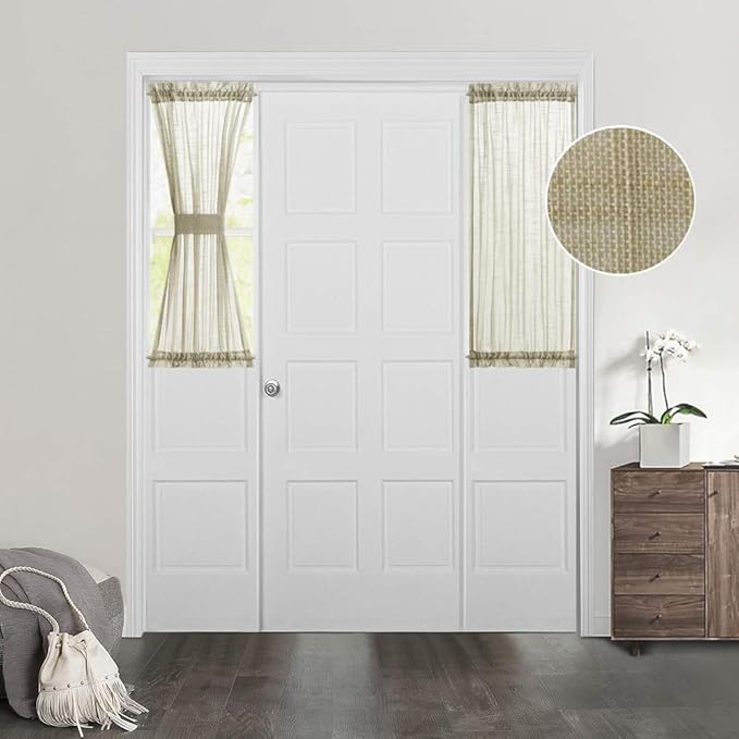 MIULEE Half Door Curtain Panels Set of 2 for Front Back
