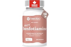 Benfotiamine Vitamin B1 Supplement 150 Capsules - 150 mg High Absorption Thiamine for Increased Energy Production, Supports M