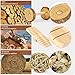 Hamster Chew Toys, Natural Wooden Pine Guinea Pigs Rats Chinchillas Toys Accessories Dumbells Exercise Bell Roller Teeth Care Molar Toy for Birds Bunny Rabbits Gerbils