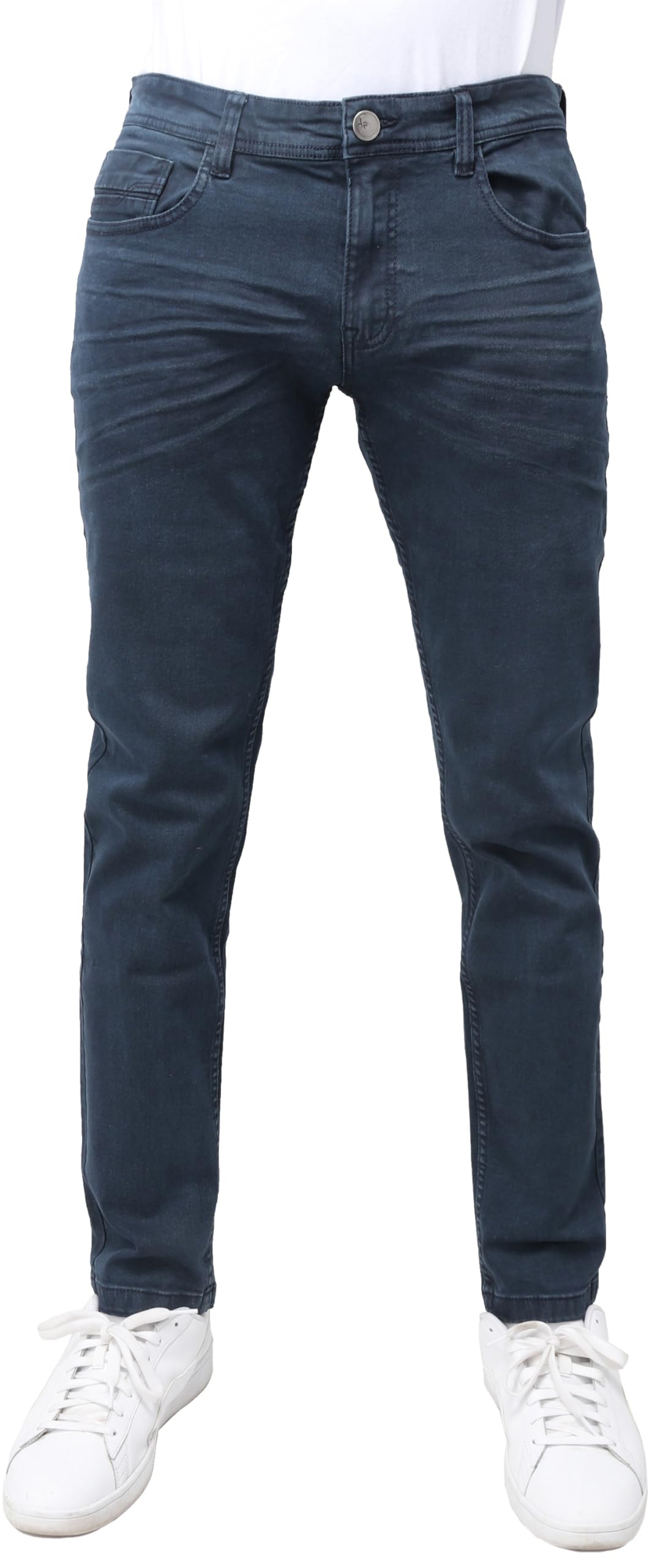 X RAY Jeans Men’s Slim Fit Skinny Stretch Comfy Washed Denim Colored Jeans Pants, Navy – 91159, 36W X 30L