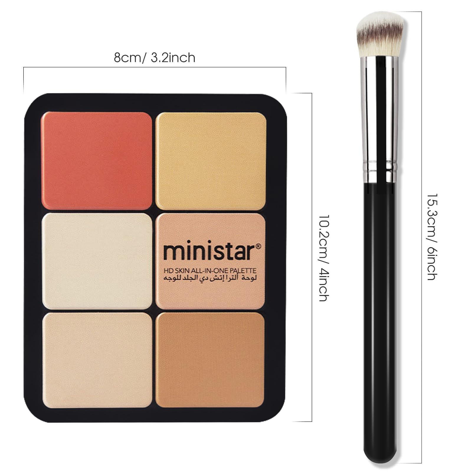 LSxia 12 Colors Cream [Blush Contour Concealer Highlighter] Makeup Palette for Cheeks - All in One Makeup Palette Kit with Brush, Long Wearing Waterproof Blendable Face Make Up Pallete (#05)