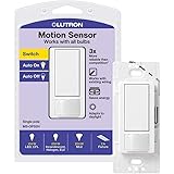 Lutron Maestro Motion Sensor Switch | No Neutral Required, 150W LED, Single Pole | MS-OPS2-WH, White