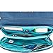 Travelon Anti-Theft Quilted North South Bag - Medium Nylon Crossbody for Travel & Everyday - (Black/Dark Emerald Interior)