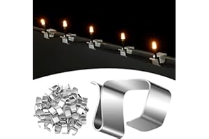 SADNYY 100 Pcs Lights Gutter Hook Clips for Hanging Outdoor Holiday Galvanized Lights Roof Hooks Christmas for Outside String Gutter Hangers Outdoor Seasonal Lighting for Halloween Xmas Decor (14 x 11 mm)