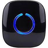 CROSSPOINT Extra Add-On Battery Free Plugin Receiver for the CROSSPOINT Expandable Wireless Doorbell Alert System, Model ER, Black