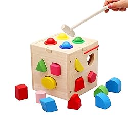 10 Pcs Wooden Mini Hammers Multi-Purpose Natural