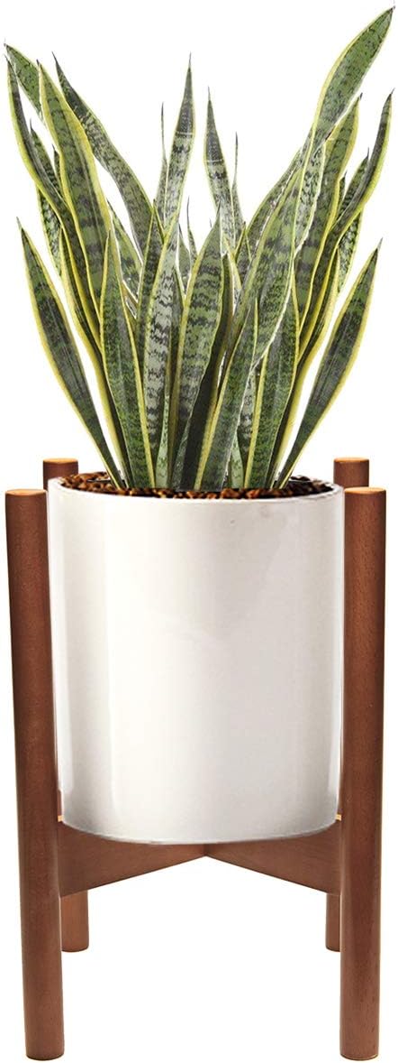Timoney Mid-Century Plant Stand Wood Flower Pot Holder Home Decor Classical Elegance 10 inch Planter (Planter Not Included)