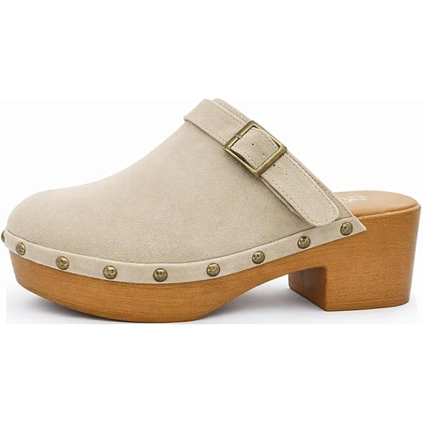 Mules en cuir Scholl Fae - Femme - Marron - Tige en daim - Semelle intérieure en cuir - Confort exceptionnel Marron - Chaussures