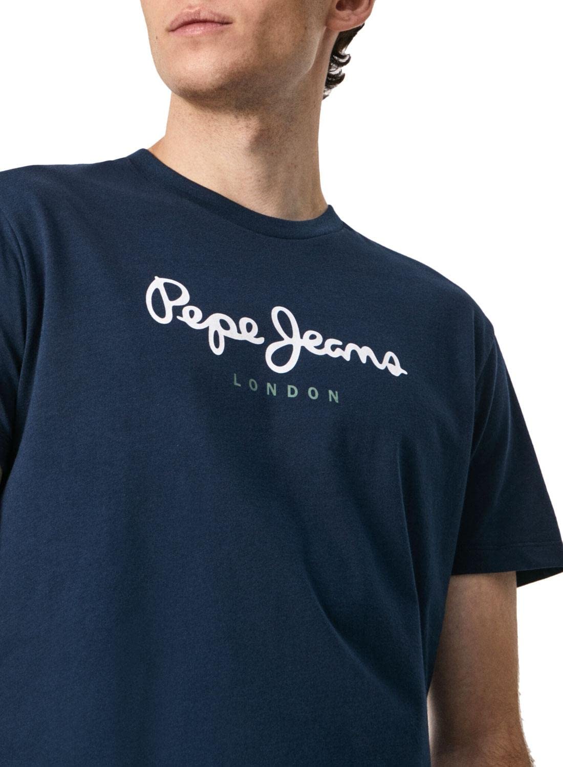 Pepe Jeans Herren Eggo N T-Shirt, Blue (Navy), XL 2