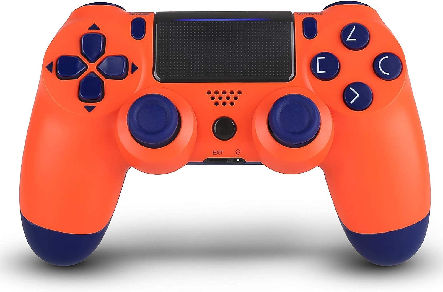 JUEGO Wireless PS4 Controller, PS4 Remote for Sony Playstation 4 with Charging Cable and Double Shock (Orange Sunset).