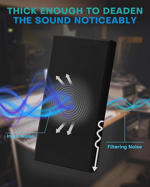 4PACK FIBERGLASS ACOUSTIC PANELS, SELF ADHESIVE SOUND PROOF FOAM PANELS FOR WALLS, SOUND DAMPENING PANELS FOR STUDIOS, OFFICE, HOME THEATER SOUNDPROOFING ABSORBING NOISE REDUCING, 23.6X11.8X2.5″ BLACK