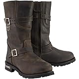 Milwaukee Leather MBM9063 Men's Distressed Brown Classic Engineer Boots - 7