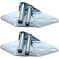 2 Packs Garage Door Hinges #3 with Galvanized Finish - Heavy Duty 14 Gauge Steel, Suitable for Residential/Light Commercial Garage Door Replacement