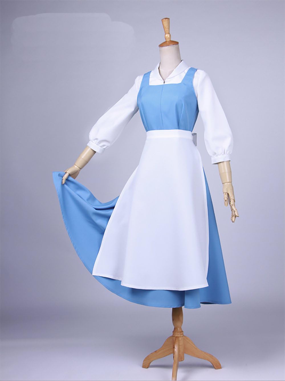 Amazon Anion ディズニー 美女と野獣 ベル メイド服 コスプレ クリスマス ハロウィン イベント仮装 コスチューム レディース 豪華4点セット シャツ ワンピース エプロン 髪飾 M コスプレ 仮装 通販