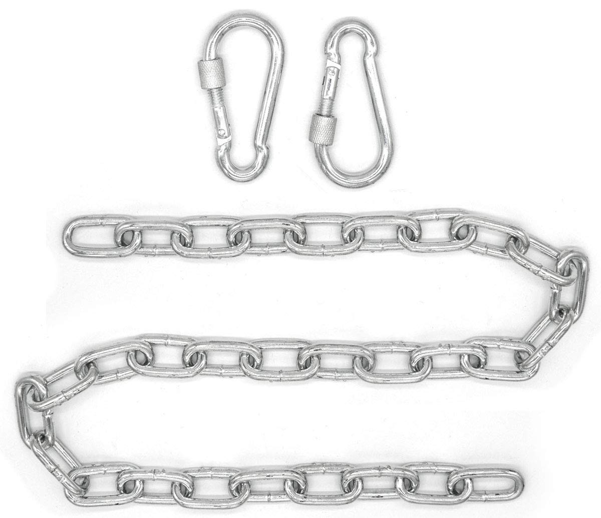 AMANKA 100cm Hanging Chair Suspension up to 230kg - 2 Carabiners - Chain for Swing Hammock Punch Bag