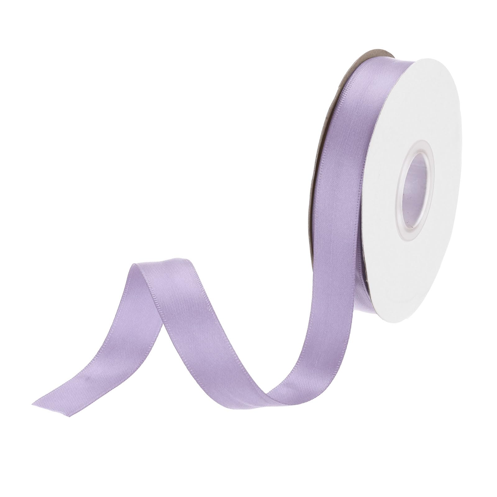 DMiotech 15mm Satin Ribbon 23m/75ft Thin Double Face Fabric Grosgrain Ribbon for Gift Wrapping Floral Hair Flower Bouquet, Light Purple