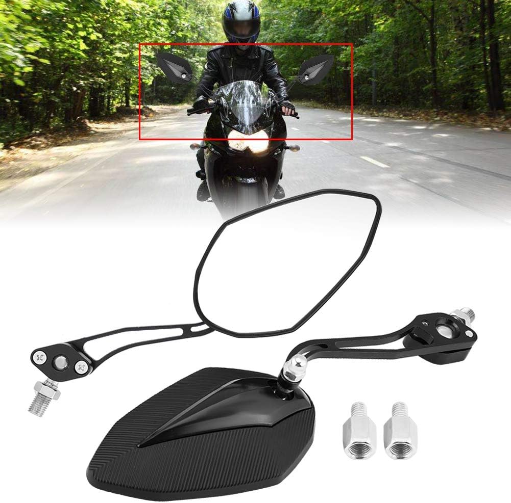 Rear View Mirror, Pair 8mm 10mm Universal Motorbike Scooter Motorcycle Rearview Mirror Rear View Side Mirrors(Black) - Image 3
