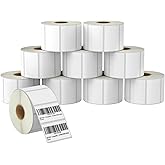 BETCKEY - 2.25" x 1.25" (57 mm x 32 mm) UPC Barcode & Multipurpose Labels Compatible with Zebra & Rollo Label Printer,Premium Adhesive & Perforated [10 Rolls, 10000 Labels]