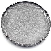 Funerom 9.8 inch Small Round Galvanized Metal Tray Decorative Tray Corrugated Edges