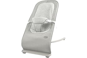 KIDSVIEW Baby Bouncer, Portable Bouncer for Infants, Baby Bouncer with 3-Point Harness Seat & Infant to Toddler Rocker Easy to Fold for Babies 0-6 Months(Light Grey)