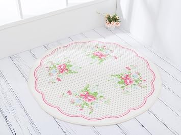 Amazon De English Home Teppich Synthetikfaser Rosa 100 X 100 Cm