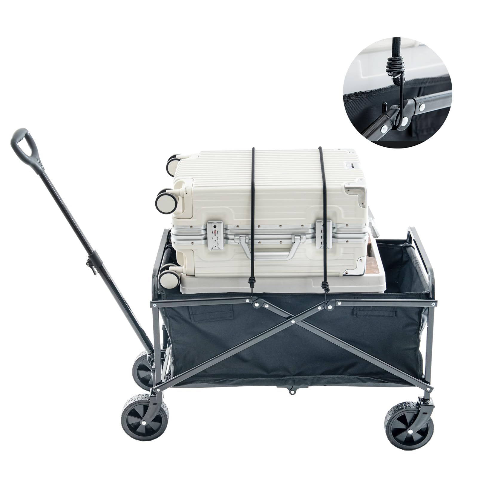 Photo 1 of (2 Pack) Ropes for Wagon Cart, Good Elasticity 39in Long Rope for Heavy Duty Folding Utility Grocery Beach Wagon Collapsible Wagon Cart with Wheels Foldable for Shopping Camping Sports (2)