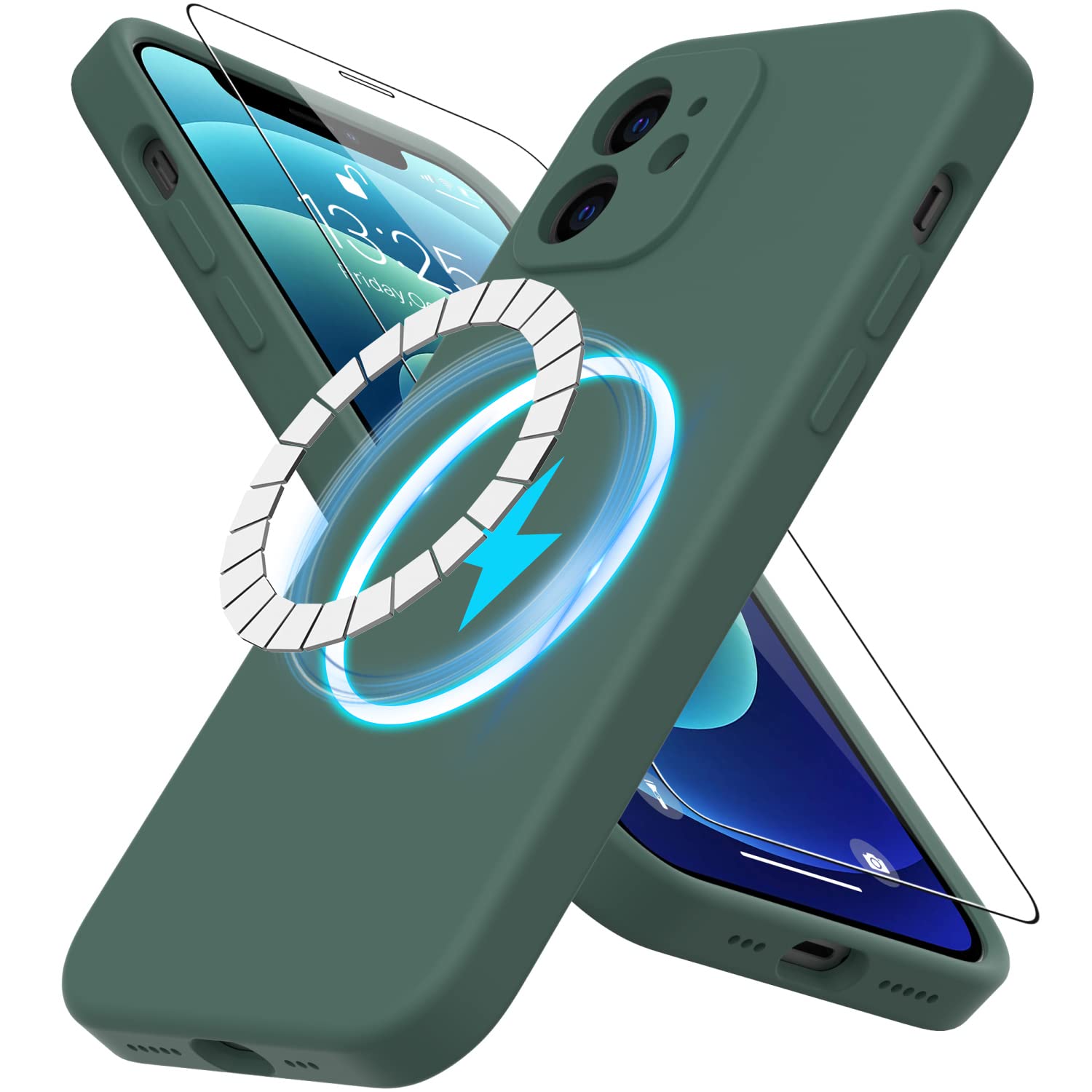 DEENAKIN Magnetic for iPhone 12 Case Silicone with