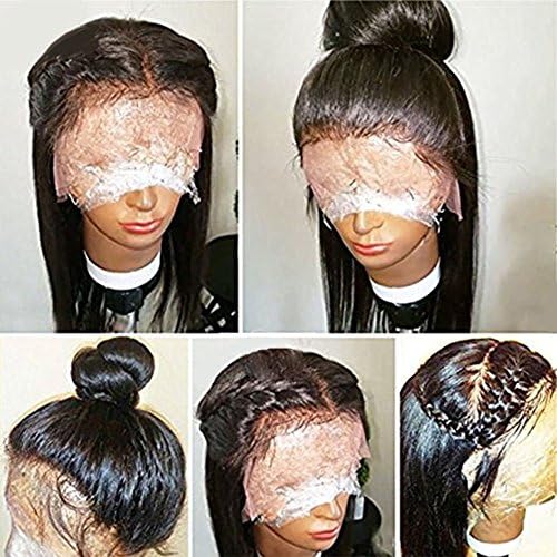 10A Brazilian Virgin Human hair wig for Women with Baby Hair Glueless Full Lace Wig Silky Straight Human Hair Wig Pre Plucked Full Lace Wigs for High Ponytail Updo any Part Way Human Hair Wig 12"150%