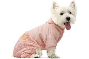 Fitwarm Turtleneck Knitted Dog Clothes Winter Outfits Pet Jumpsuits Cat Sweaters Pink XS
