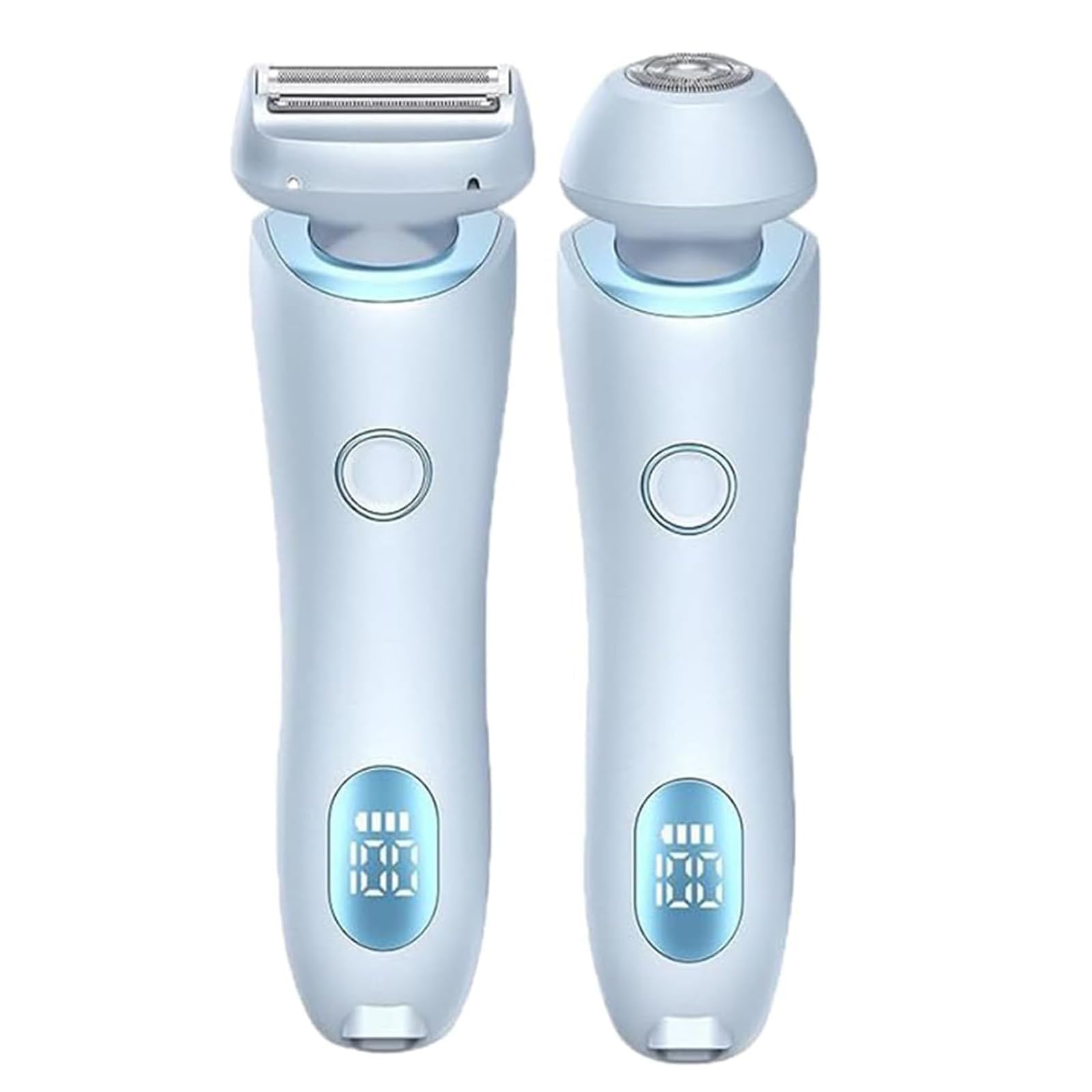 Rasierer Damen, 2 in 1 Intimrasierer für Frauen Layhou Elektrisch Rasierer mit IPX7 Wasserdicht, Schmerzlos Epilierer, Kabelloser UBS Nass/Trocken Epilierer für Gesicht Bikini Beine Arme Körper (Blau)