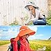 Solaris UPF 50+ Women's Wide Brim Sun Hat – Lightweight Foldable with Detachable Scarf & Neck Cover, UV Protection for Hiking, Beach, Gardening