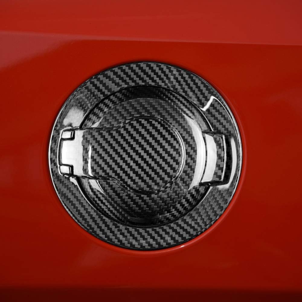 Carbon Fiber Fuel Filler Gas Tank Cap Cover For Dodge Challenger SRT