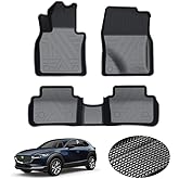 KUST Floor Mats for 2020-2025 2026 Mazda CX-30, All Weather Floor Liners TPE Front Rear 2 Row Car Mats for CX30 Accessories High Edge Non-Slip