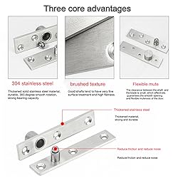 2 Pack 270° Degree Pivot Hinge Hidden Door Hinge