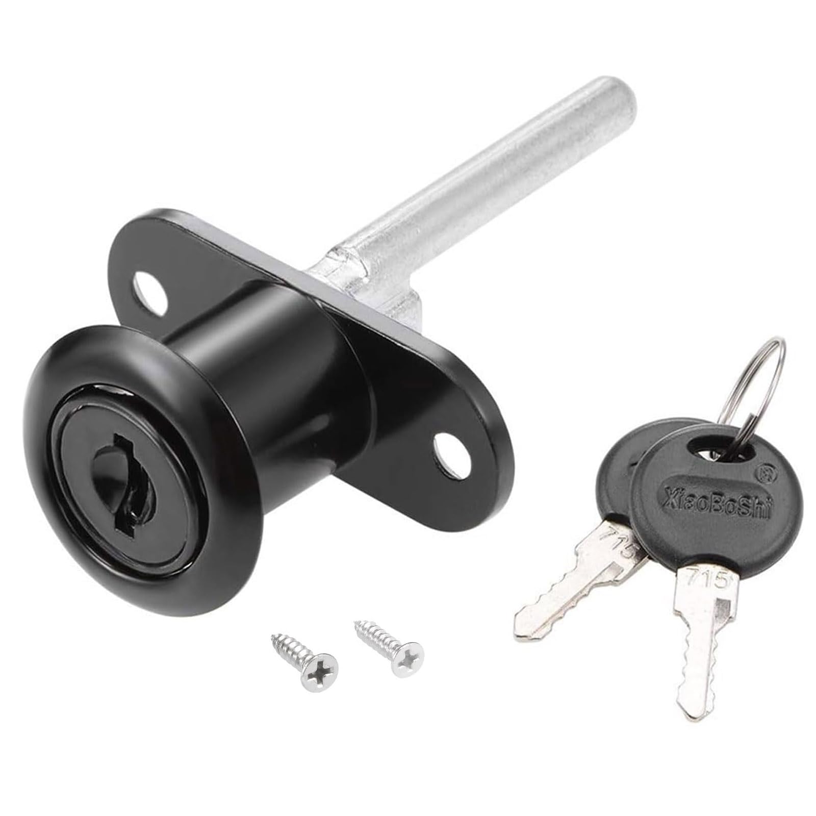 Recogwood 19mm Cabinet Plunger Lock, 3/4 Inch Cylinder Diameter Desk Drawer Plunger Lock Cupboard Security Cam Lock with Key for Filing Cabinets Wardrobe Display Cabinet Furniture, Key Different