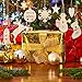 Blulu 100 Pieces Christmas Wooden Ornaments Star Round Wood Slices Wood Snowflake Angel Shape Christmas Tree Hanging Embellishments with 100 Pieces Cords (Style 1)
