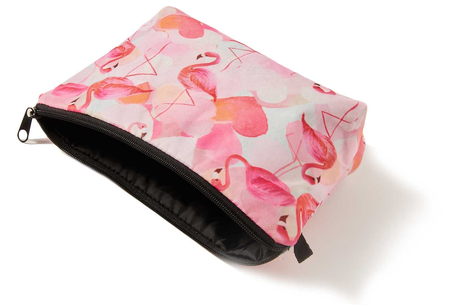 TUONROAD Cute Drawstring Dance Bag Small Cinch Sack Hot Pattern Pink Flamingo Orange White Heart Shape Cosmetic and Toiletry Bags Gift for Girls Ladies Shopping Hiking Jogging