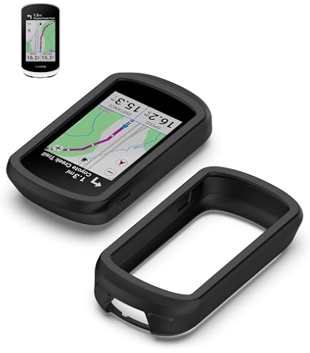 FDHYFGDY Custodia In Silicone Per Garmin Edge 1050 – Protezione Antigraffio E Anticaduta, Nero