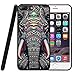 iPhone 7 Plus Case Dsigo TPU Black Full Cover Protective Case for New Apple iPhone 7 Plus (5.5 inch) - Retro Vintage Aztec totem elephant