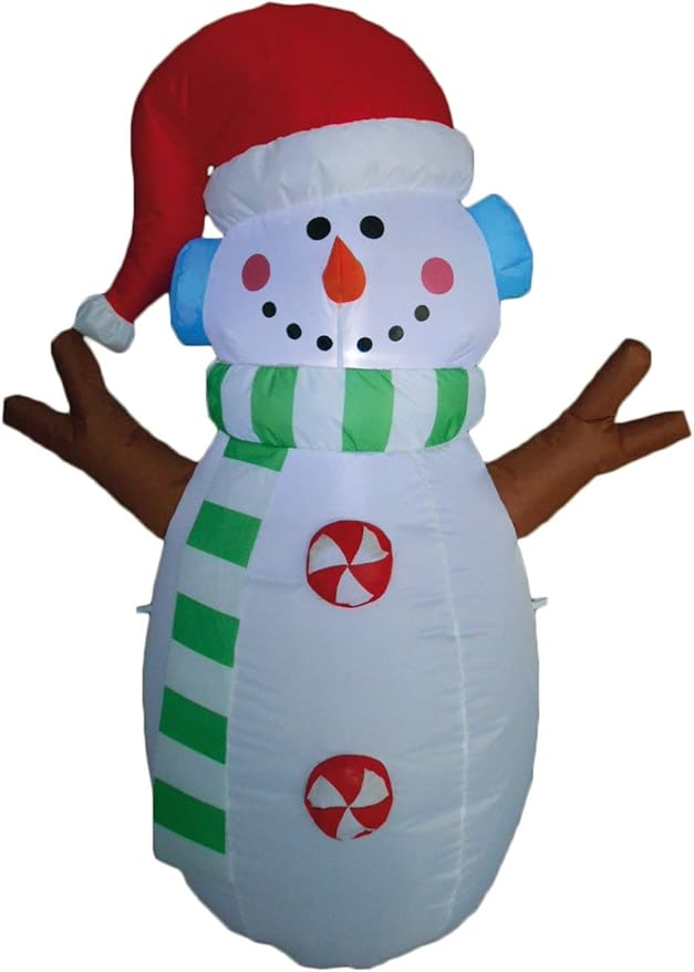 My Home Inflatable Snowman with Fan and Light, Height Approx. 120 cm