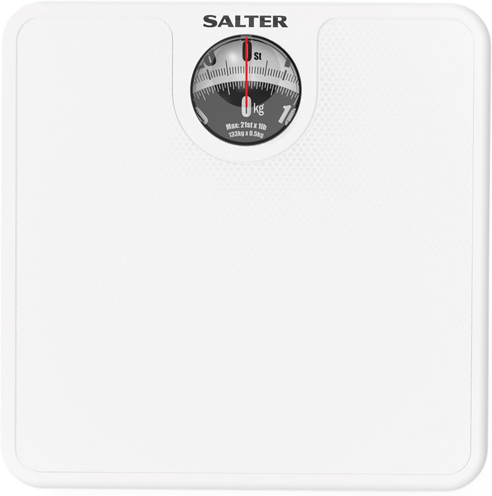 Salter Mechanical Bathroom Scale – Analogue 133kg Capacity, Magnified Dial