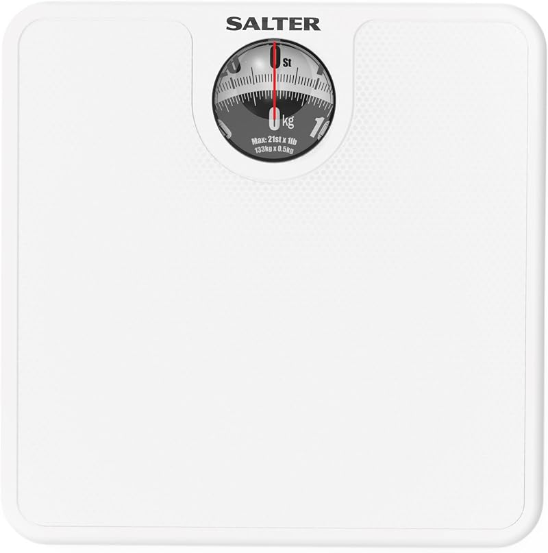 Salter Mechanical Bathroom Scale – Analogue 133kg Capacity, Magnified Dial
