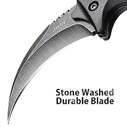 JXE JXO Claw Knife with Sheath, Durable 420HC Steel