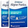 Aligner Pontics | Temporary Tooth Replacement for Invisalign, Aligner Trays and Clear Retainers During Orthodontic Treatment (32 Count)