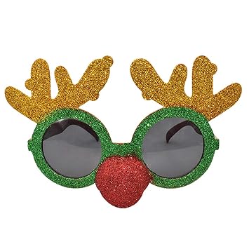 BESTOYARD Rentier Weihnachtsbrille Kinder und Erwachsene Weihnachten Party Brillen Requisiten